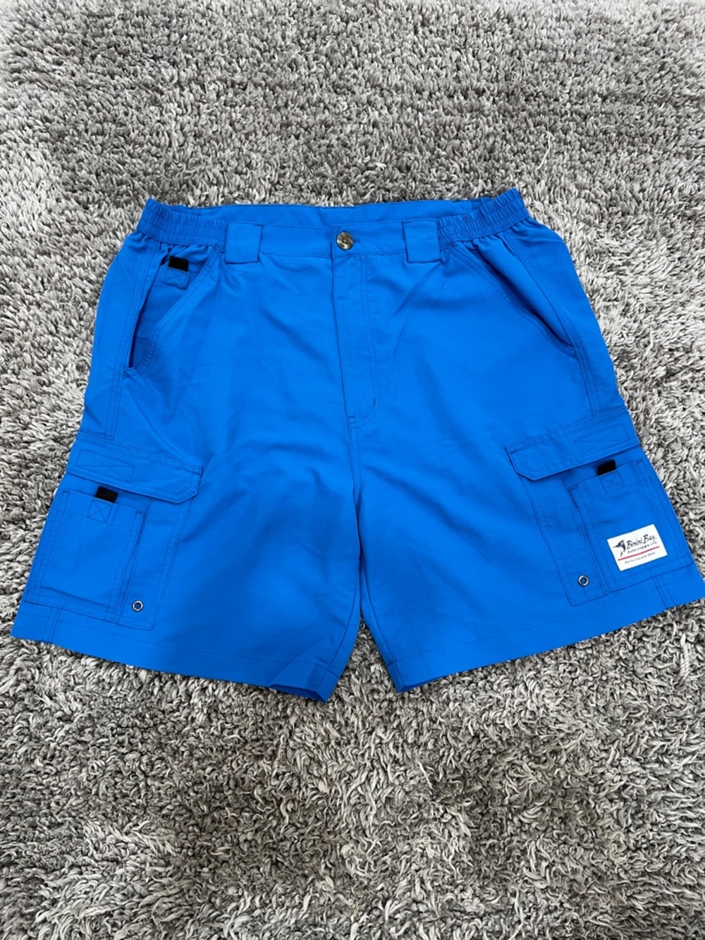 Men's Electric Blue Cargo Shorts with Utility Pockets